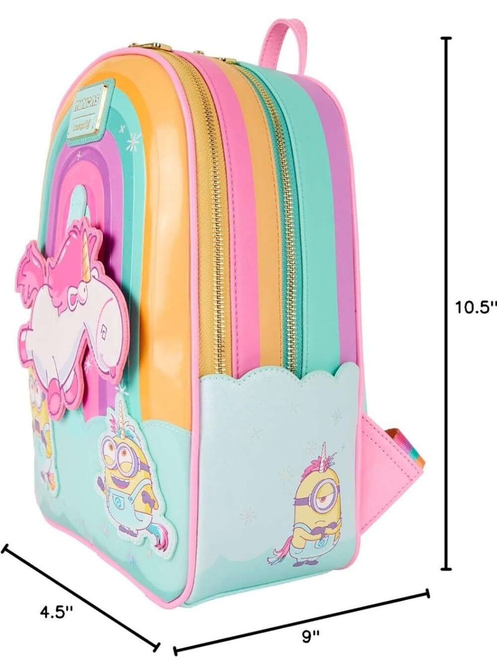 Adorable Minions Fluffy Unicorn Loungefly Back Pack - Picture 2 of 13